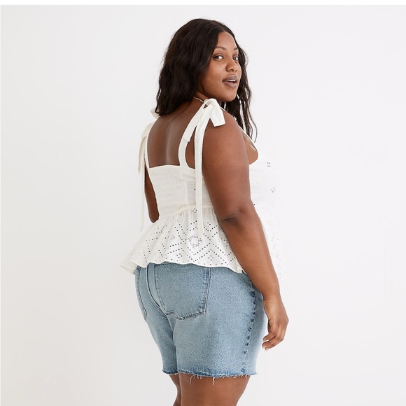 Madewell Plus Rosalie Tie-Strap Top in Geo Eyelet - Picture 3 of 8